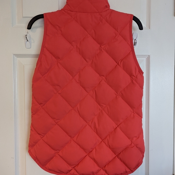 J Crew women's XXS Down Quilted Puffer Jacket Coral / Salmon - Picture 5 of 9